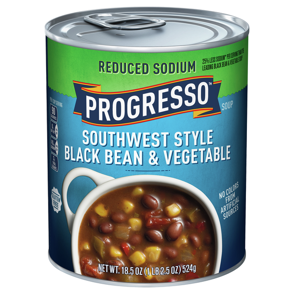 Progresso Reduced Sodium Southwest Style Black Bean & Vegetable Soup |  Hy-Vee Aisles Online Grocery Shopping