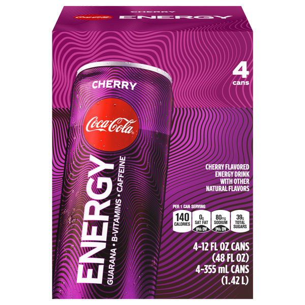 Coca-Cola Energy Cherry Drink 4Pk | Hy-Vee Aisles Online Grocery