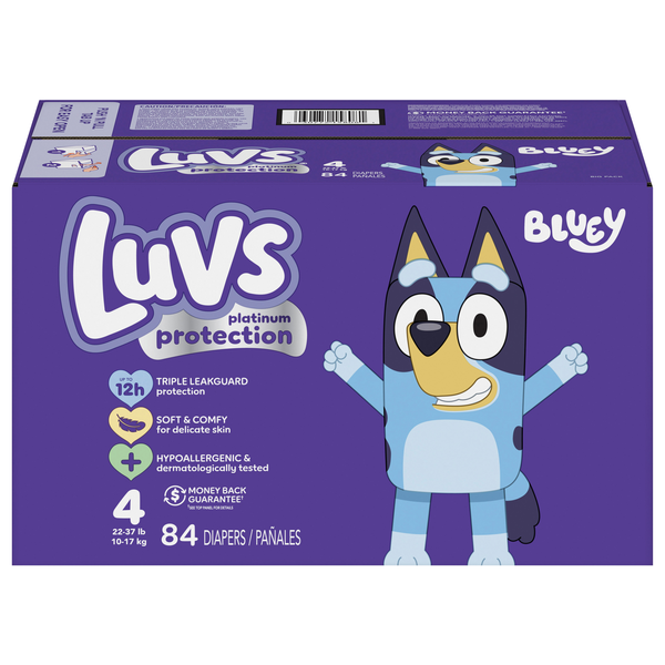 Luvs Platinum Protection Baby Diapers, Size 4, 84 Count | Hy-Vee
