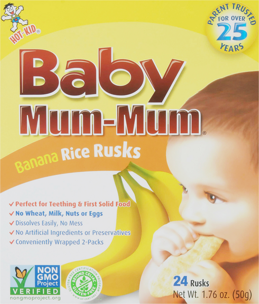 Baby Mum-Mum Banana Rice Rusk 24+2 Bonus | Hy-Vee Aisles Online Grocery ...