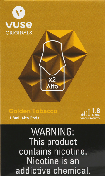 vuse pod golden tobacco Vuse Alto Pods, Golden Tobacco, 1.8%