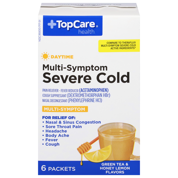 TopCare Health Daytime Multi-Symptom Green Tea & Honey Lemon
