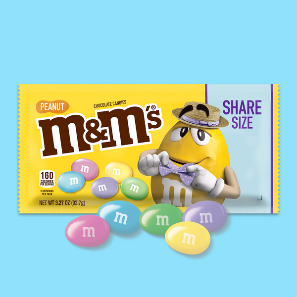 M&M's Share Size Peanut Chocolate Candies 3.27 Oz, Chocolate Candy