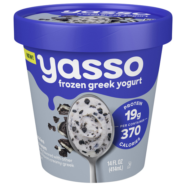 Yasso Frozen Greek Yogurt, Cookies and Cream | Hy-Vee Aisles