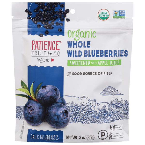 Patience Fruit & Co Whole Organic Wild Blueberries 3 oz | Hy-Vee Aisles ...