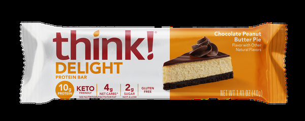 Think Keto Chocolate Peanut Butter Pie Protein Bar | Hy-Vee Aisles ...