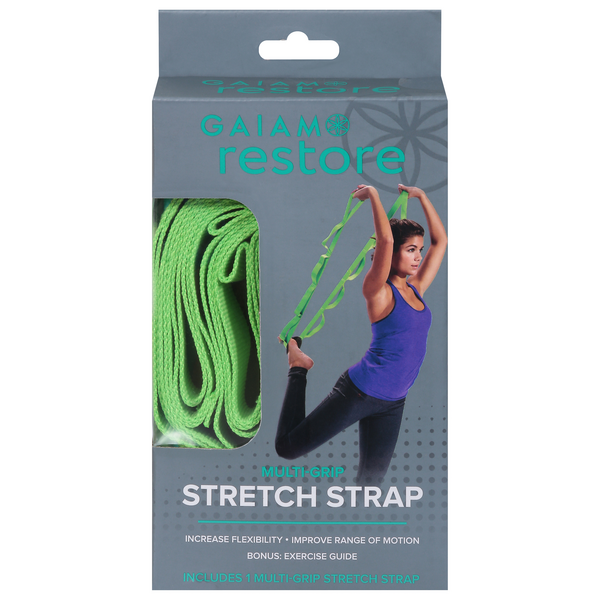 Gaiam Restore Multi-Grip Stretch Strap, Green