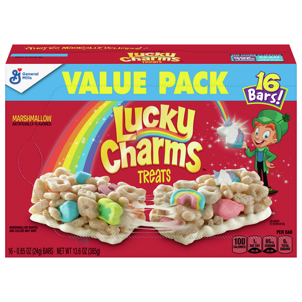 General Mills Lucky Charms Treat Bars 16-0.85 oz Bars Value ...