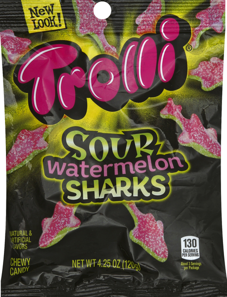Trolli Gummi Watermelon Sharks 3 oz. Bag