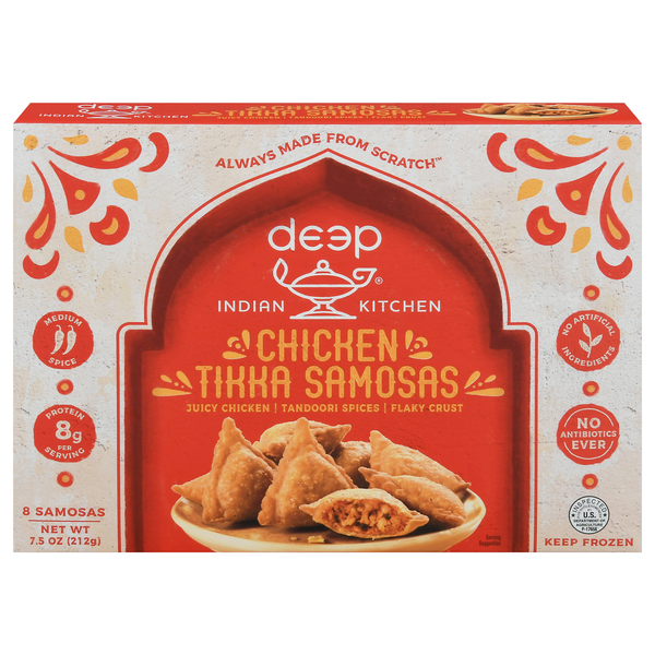 Deep Indian Kitchen Samosas, Chicken Tikka, Medium Spice
