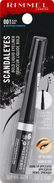 Rimmel Scandal Eyes Bold Liquid Liner Redesign Black, 0.02 oz, 2 Pack 