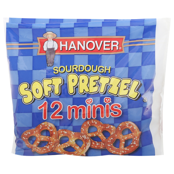 Hanover Unsalted Sourdough Minis Soft Pretzel 12Ct | Hy-Vee Aisles