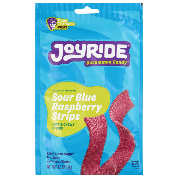 Joyride Uncommon Candy Sour Blue Raspberry Strips 3.5 oz | Hy-Vee
