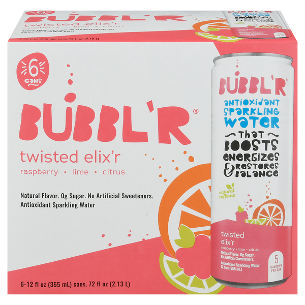 BUBBL'R Twisted Elix'r Antioxidant Sparkling Water 6Pk | Hy-Vee