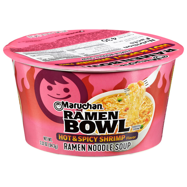 Maruchan Hot & Spicy Shrimp Flavor Ramen Noodle Soup 3.32 oz | Hy