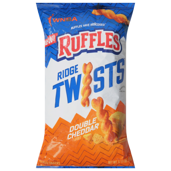 Ruffles Ridge Twists, Double Cheddar Flavored | Hy-Vee Aisles Online ...