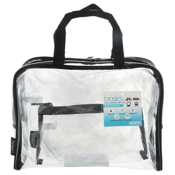 Basics Clear PVC Jr Weekender Set, 2 pc