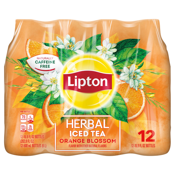 みかんです₊⁎⁺˳✧༚ Lipton Herbal Orange Blossom Tea 12-16.9 Fl Oz | Hy-Vee Aisles