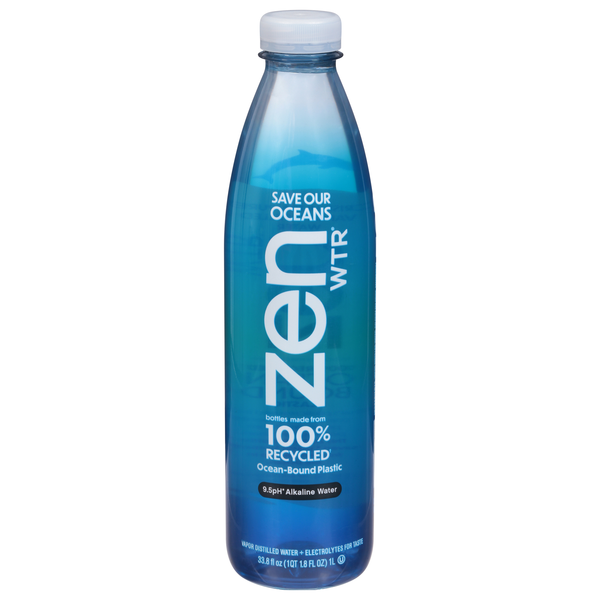 Zen Wtr 9.5 pH Vapor Distilled Alkaline Water 33.8 fl oz | Hy-Vee