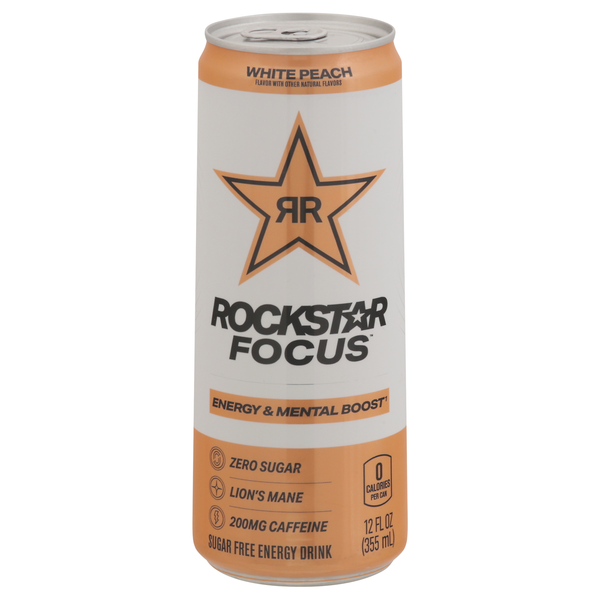 Rockstar Focus Sugar Free White Peach Energy Drink | Hy-Vee Aisles