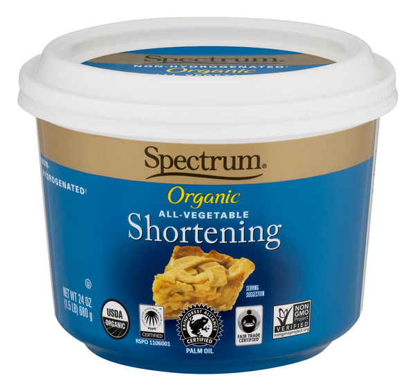 Spectrum Organic All Vegetable Shortening - 24 oz tub