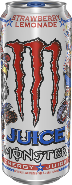 Monster Energy Juice, Strawberry Lemonade, Juice + Energy Drink