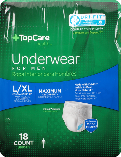 Top Care Incontinent Pads For Men, 1 each, club friendly masculino 