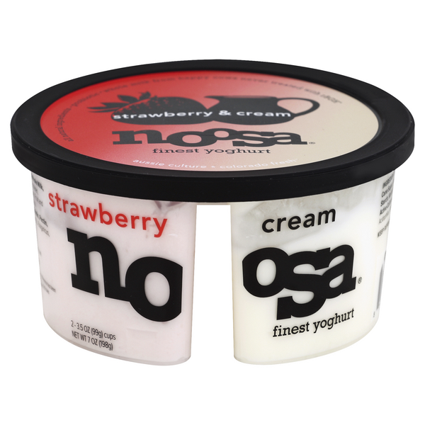 Noosa Tandem Strawberry & Cream Yogurt 2-3.5 Oz | Hy-Vee Aisles