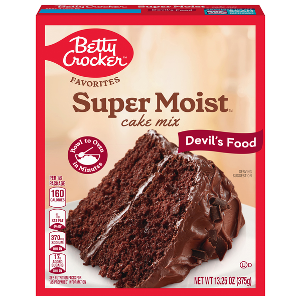 Betty Crocker Super Moist Cake Mix, Devil's Food | Hy-Vee Aisles