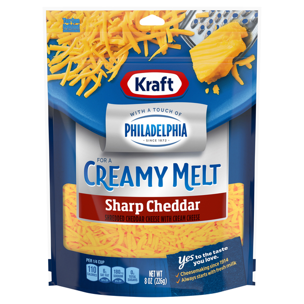 Kraft Shredded Sharp Cheddar with Cream Cheese | Hy-Vee Aisles 