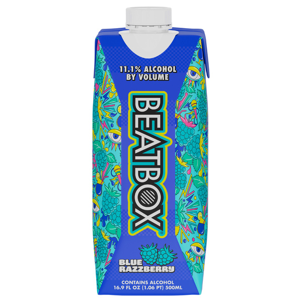 BeatBox Blue Razzberry Wine Cocktail, 11.1% ABV, 500 mL Tetra Pak | Hy ...