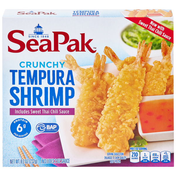 SeaPak Tempura Shrimp with Sweet Thai Chili Sauce, Easy to Bake