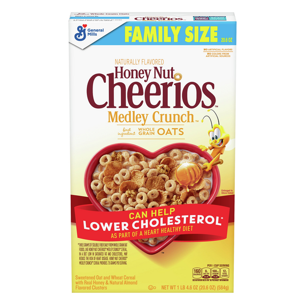 General Mills Honey Nut Cheerios Medley Crunch Cereal, Family Size