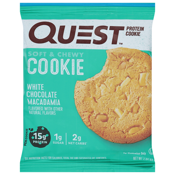 その他 Quest Quest Protein Cookie, White Chocolate Macadamia, Soft & Chewy | Hy