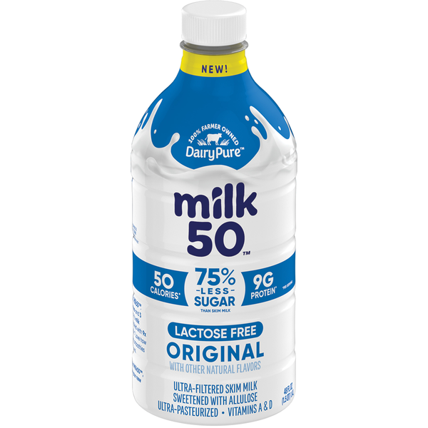 DairyPure Milk 50 Original Lactose Free Skim Milk | Hy-Vee Aisles