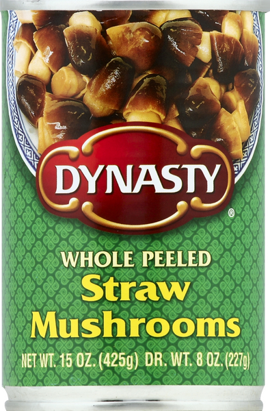 Dynasty Whole Peeled Straw Mushrooms - 15 oz can