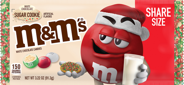 M&M's White Chocolate Candies, Marshmallow Crispy Treat, Share Size 3.22 Oz, Non Chocolate Candy