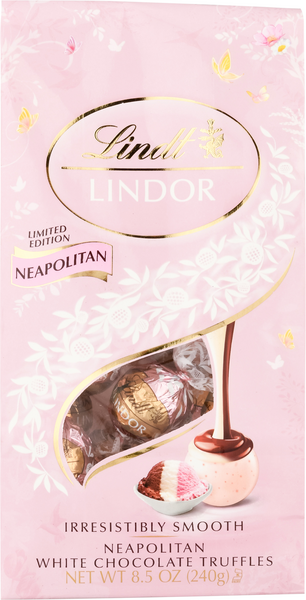 Lindt Lindor Limited Edition Neapolitan White Chocolate Truffles