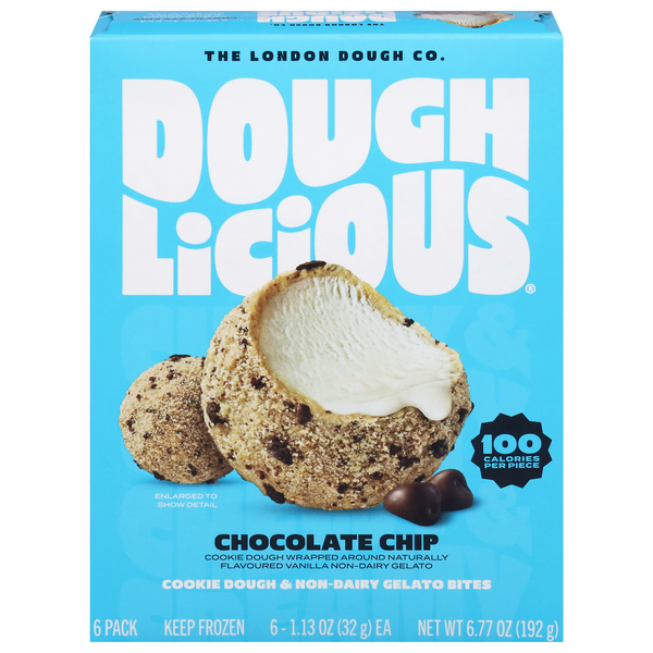 Doughlicious Gelato Bites, Chocolate Chip, 6-1.13 oz ea. | Hy-Vee