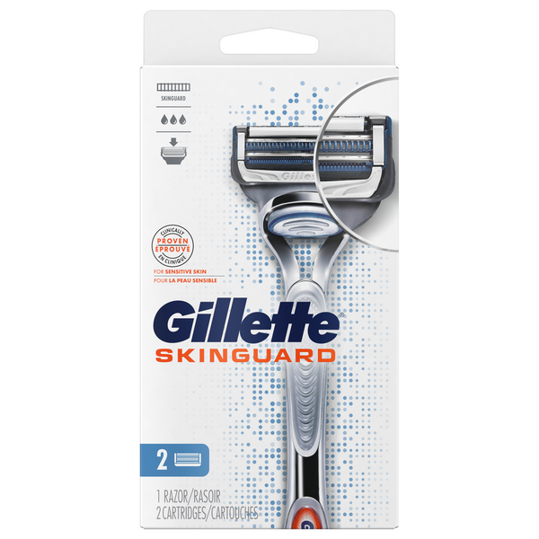 Gillette SkinGuard Sensitive Men's Razor, Handle 2 Refills | Hy-Vee Aisles Grocery Shopping