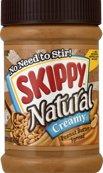 Skippy® Natural Creamy Peanut Butter Spread, 15 oz - Foods Co.