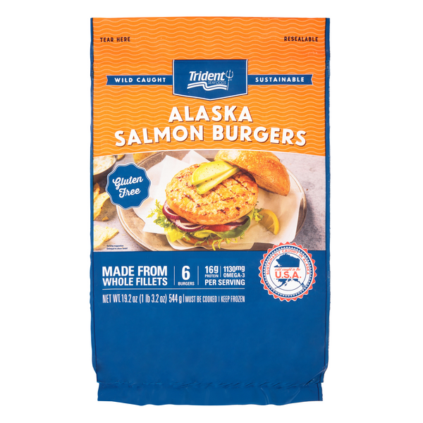 Ocean Beauty Alaska Salmon Burger, Frozen - Azure Standard