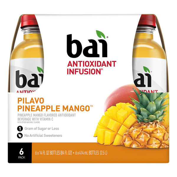 Bai Flavored Water, Malawi Mango, Antioxidant Infused Drinks, 18 Fluid Ounce