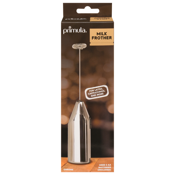 Primula Chrome Red Finish Milk Frother Foamer create Lattes, Cappuccinos  etc.