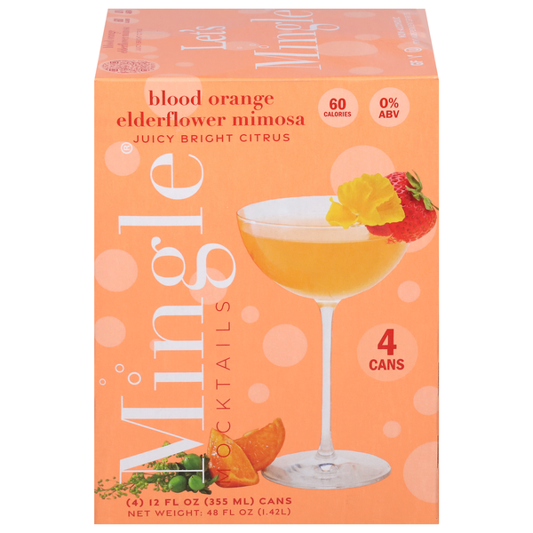 Mingle Mocktails, Blood Orange Elderflower Mimosa 4Pk | Hy-Vee