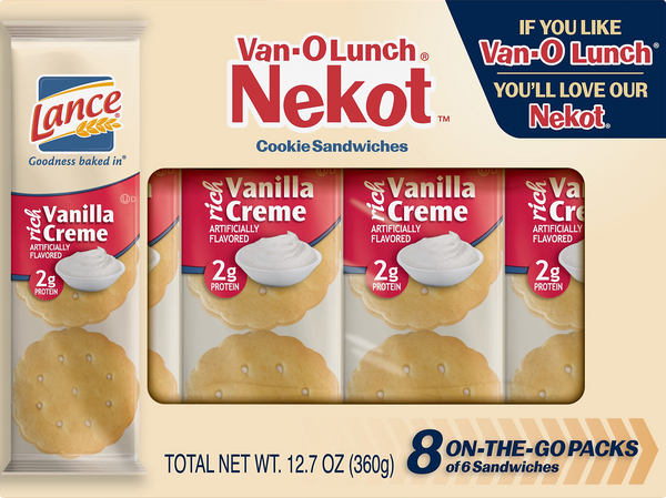 Nekot Van-O-Lunch Vanilla Flavored Creme Sandwich Cookies | Hy-Vee