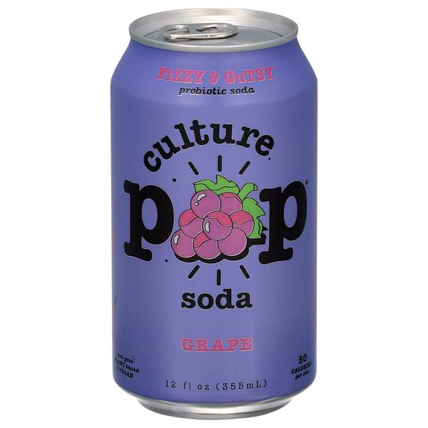 Culture Pop Grape Probiotic Soda 12 fl oz | Hy-Vee Aisles Online