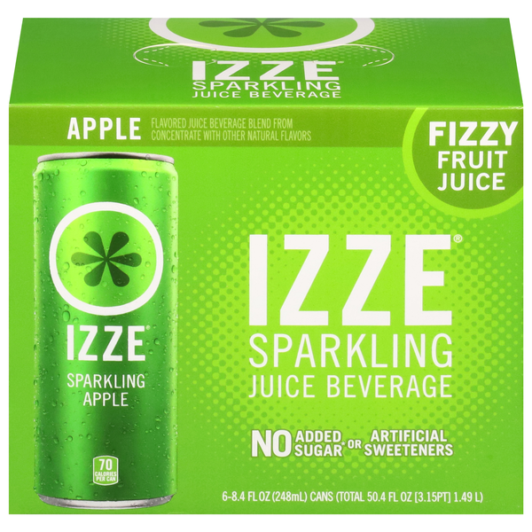 Izze Sparkling Juice Beverage, Apple, 6Pk | Hy-Vee Aisles Online