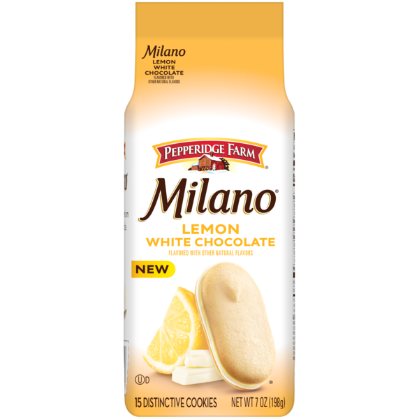 プロフ必読❗️heyon pepperジレ ホワイト Pepperidge Farm Milano Cookies, Lemon White Chocolate, 15Ct | Hy