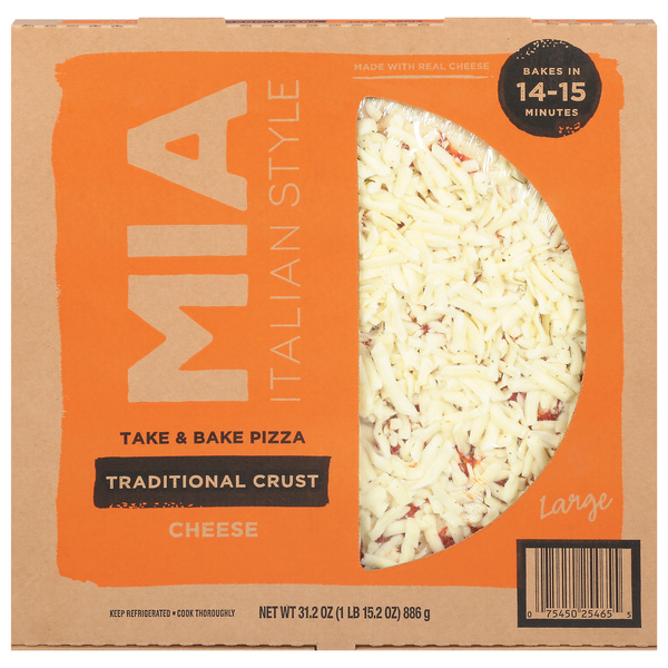 Mia Italian Take & Bake Pizza Large Traditional Crust Cheese | Hy